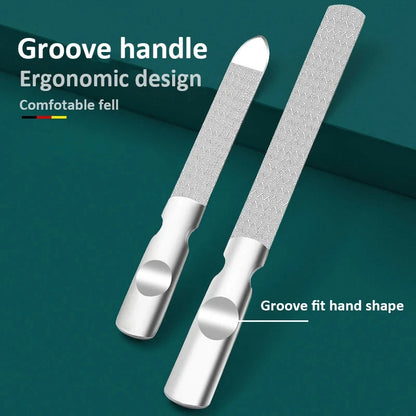 Stainless Steel Nail File | Double-Sided Manicure Tool