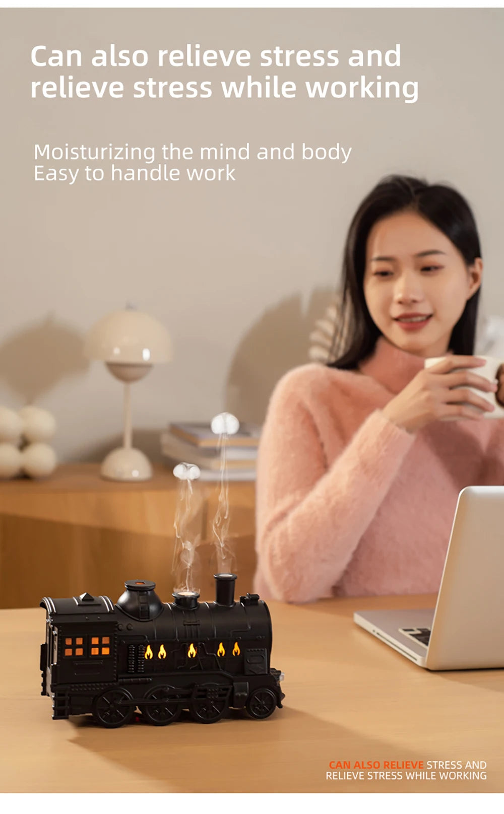 Aierwill Train Humidifier | Ultrasonic Aromatherapy Diffuser