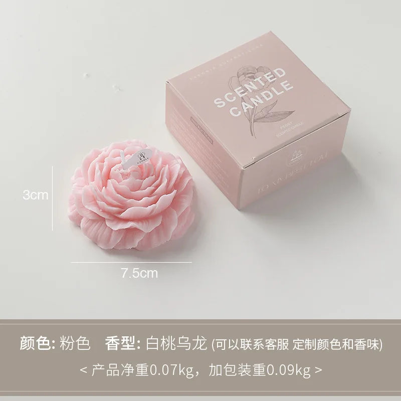 Peony Flower Scented Candle - Mother's Day & Birthday Gift