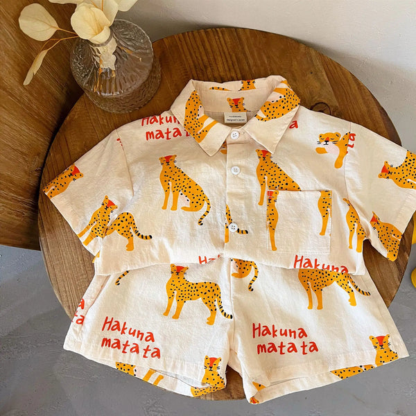 1 5 Years Old Children S Clothing Boys Cartoon Summer Short Sleeve