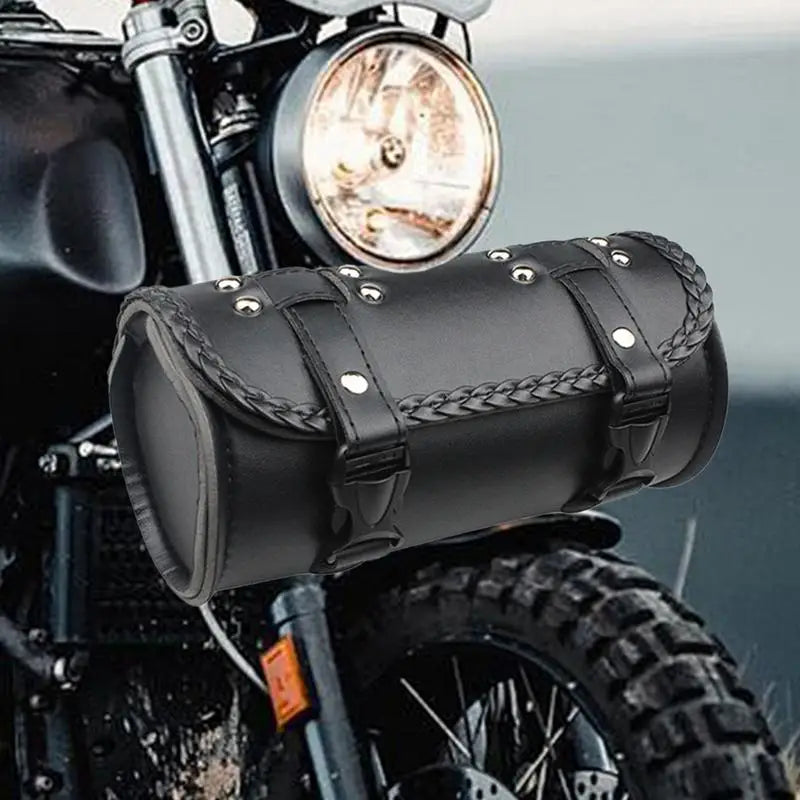 Vintage PU Leather Motorcycle Tool Bag – Waterproof Storage