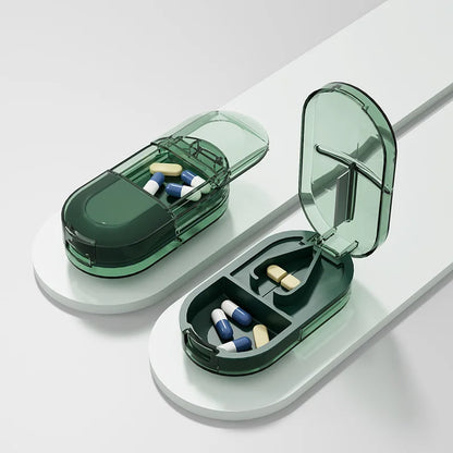 Portable Pill Cutter with Invisible Storage Box