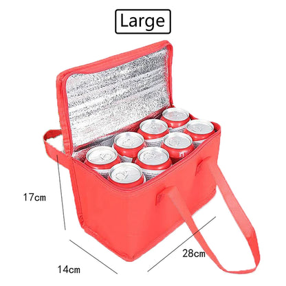 Portable Lunch Cooler Bag - Insulated Picnic Thermal Bag