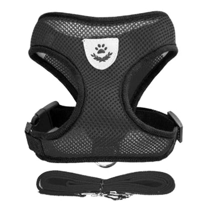 Soft Mesh Dog Harness – Breathable Comfort for Small Dogs & Cats