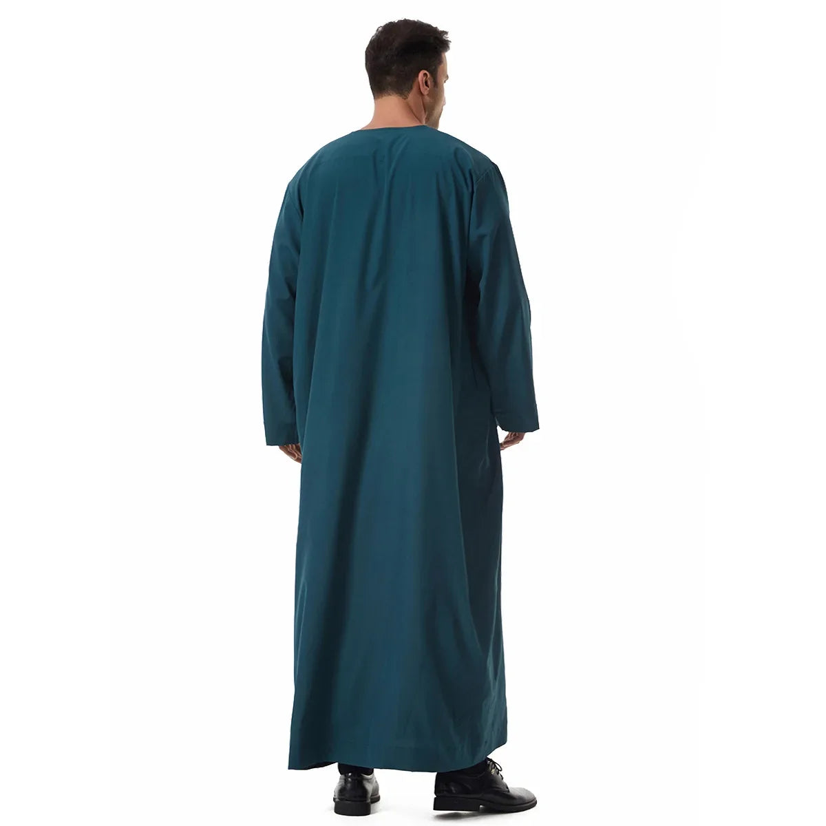 Men's Embroidered Islamic Thobe (Jubba/Dishdasha) | Saudi Arabic Long Sleeve Robe