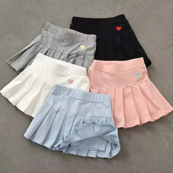 Kids Summer Dress With Safety Pants Thin Skirts For Girls New