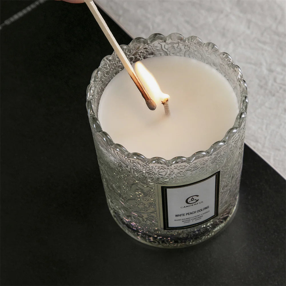 Luxury Scented Soy Candle - Natural Essential Oil for Sleep & Stress Relief