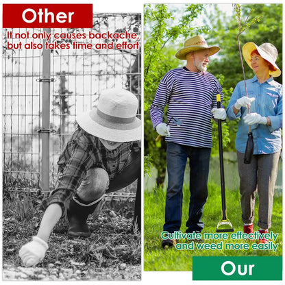 Ergonomic Long-Handle Weeding Hoe