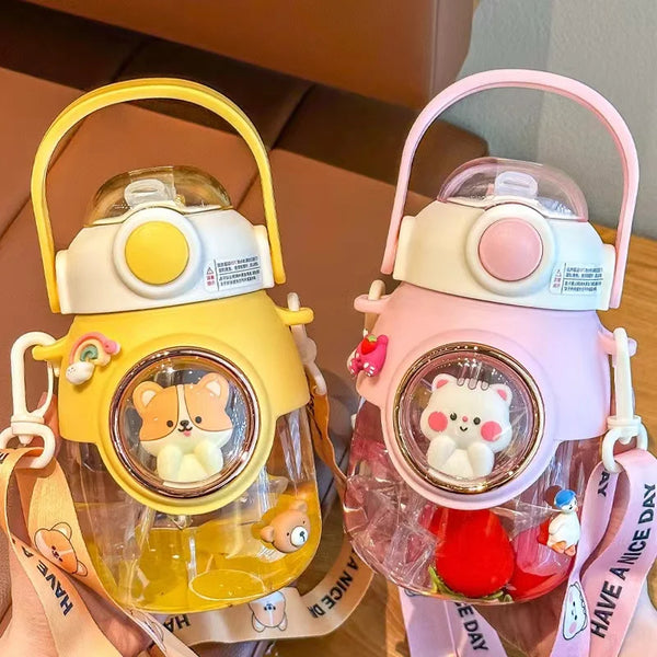 Kawaii Cute Kids Cartoon Creative Gift Plastic Water Bottle 820ML