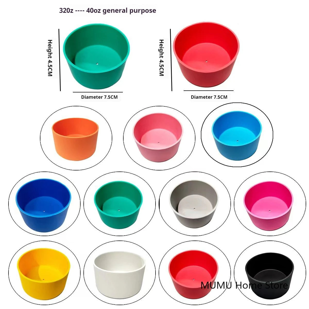 Silicone Insulated Cup Protective Sleeve - Non-Slip Boot for 40oz, 30oz, 20oz Bottles