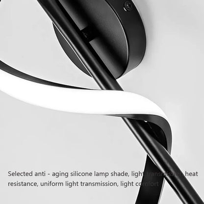 Nordic Minimalist LED Wall Sconce Black White Gold Decorative