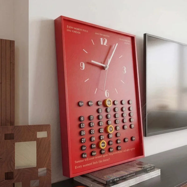 Creative Calendar Wall Clock Living Room Bedroom Modern Office Wall