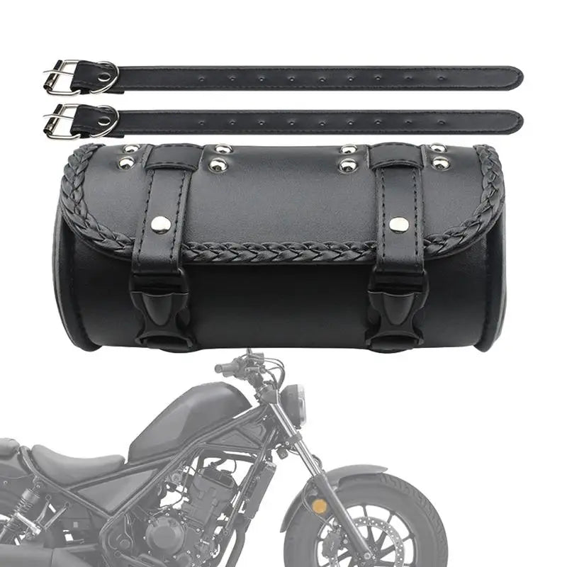 Vintage PU Leather Motorcycle Tool Bag – Waterproof Storage