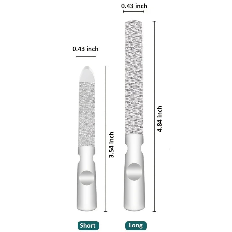 Double-Sided Stainless Steel Nail Files for Manicure