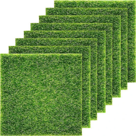 Artificial Lawn Grass Mat - Fake Green Turf for Home & Garden Decor