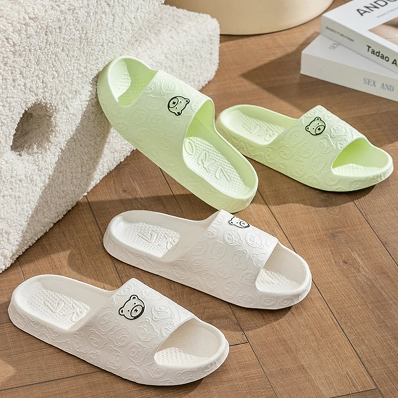 Cute Bear Women's Slippers - Summer Indoor Anti-Slip Shoes