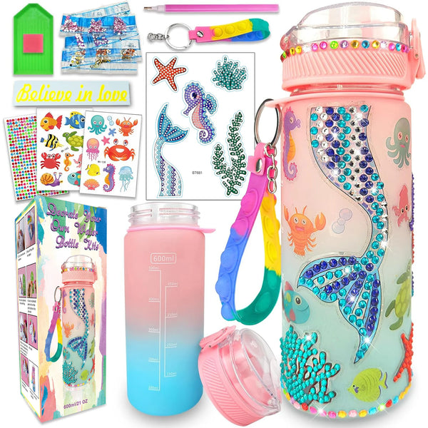 DIY Water Bottle Craft Kit For Kids Decorative Painting Art Set
