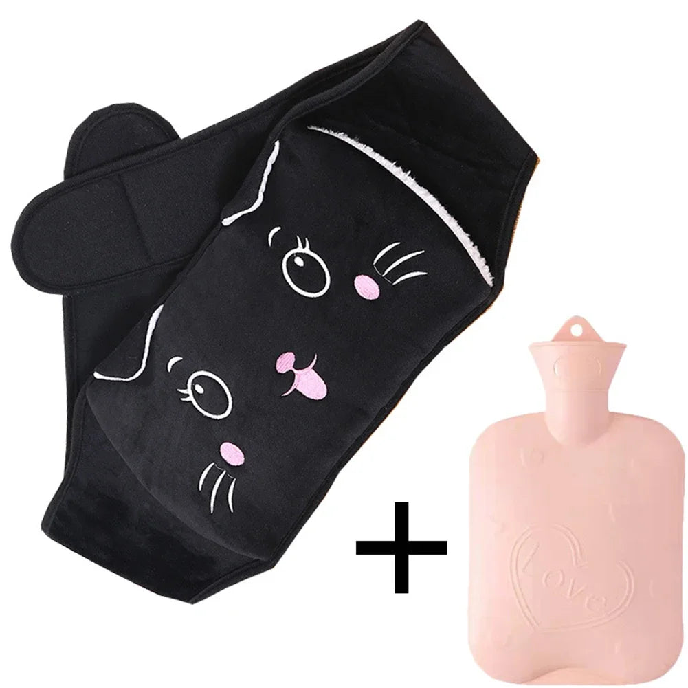 Hot Water Bottle Bag | Plush Waist Cover for Pain Relief