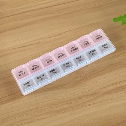 Weekly 7 Days Pill Box - 28 Squares/21Grids/14Grids Organizer