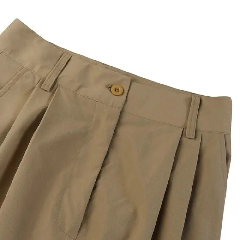 Women's Wide Leg Palazzo Pants - Summer Printed Linen Trousers