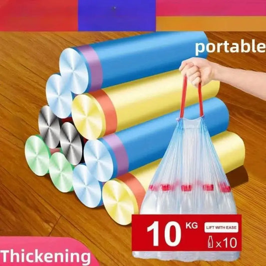 Thickened Drawstring Garbage Bags | 10kg Capacity, Durable & Leak-Proof