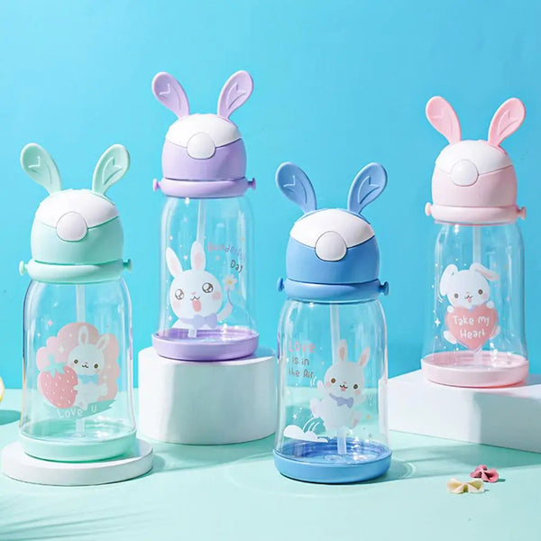 500ML Kids Water Sippy Cup Cute Cartoon Baby Cups With Straws Bottle
