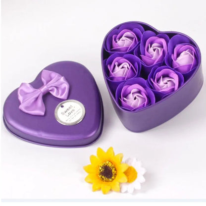 Rose Artificial Flower Heads in Gift Box for Valentine's & Wedding Decor