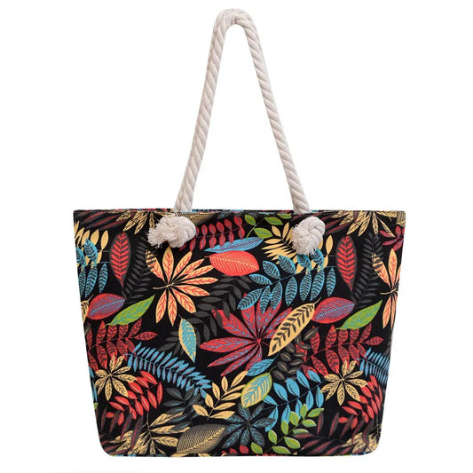 Women’s Canvas Beach Bag - Printed Tote for Ladies