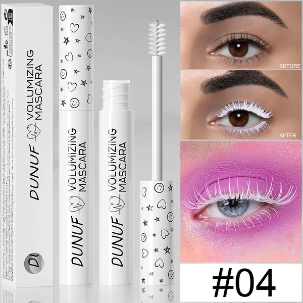 White Slender Curly Mascara Color Mascara Waterproof Not Easy