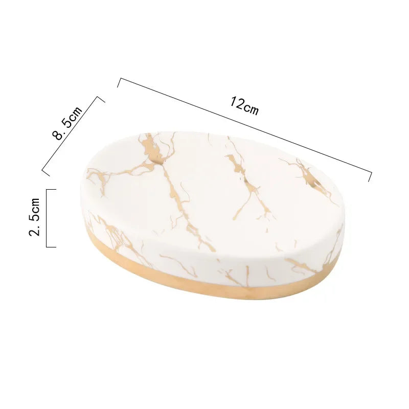 Marble Stripes Ceramic Soap Dish