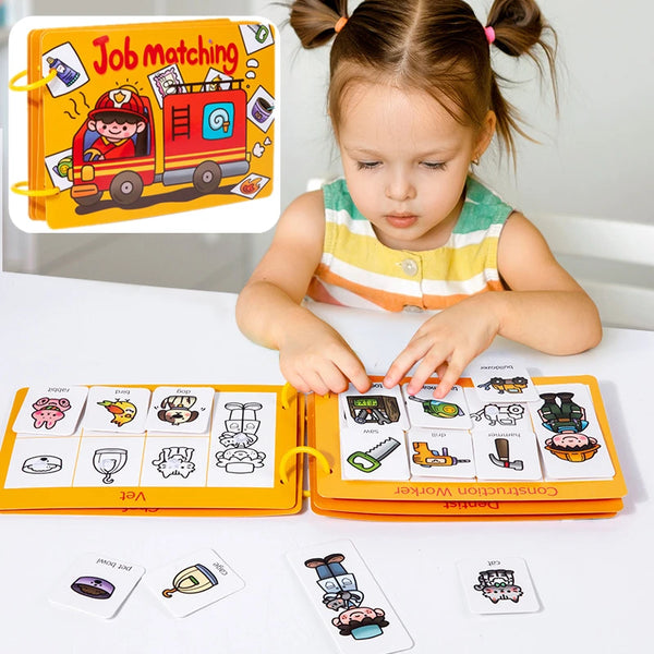 Montessori Educational Toys Toddler DIY Busy Book Job Matching Game