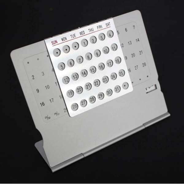 Aluminum Perpetual Calendar Desk Universal Calendar 2024 2025