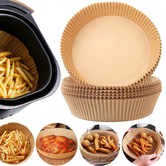 50/100Pcs Non-Stick Air Fryer Disposable Paper Liners for Baking