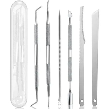 6pcs Manicure Pedicure Knife Set | Stainless Steel Grooming Tools