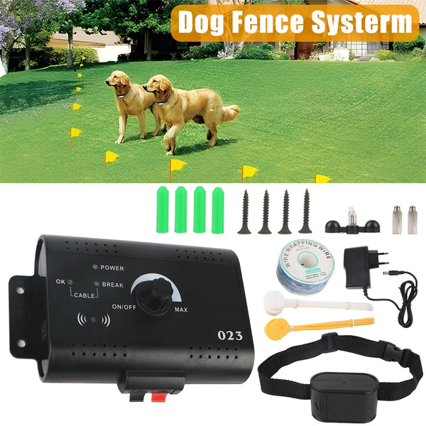 Electronic Pet Fence System Containment Waterproof Sound Shocked