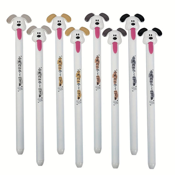8 Pcs Adorable Cat Dog Tongue Out Pens Release Pressure Pens Cute