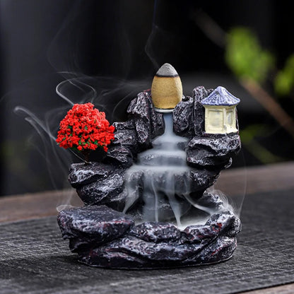 Mountain River Incense Burner | Backflow Aroma Zen Decor