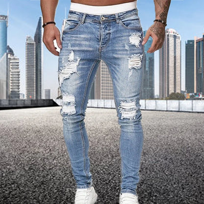 Men's Punk Hip Hop Black Jeans