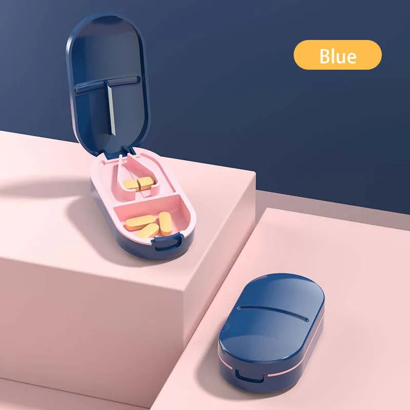 Portable Pill Cutter with Invisible Storage Box