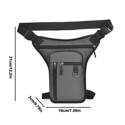 Waterproof Nylon Men Drop Leg Bag Pack Motorcycle Riding Casual Shoulder Cross Body Thigh Male Hip Belt Waist Bags