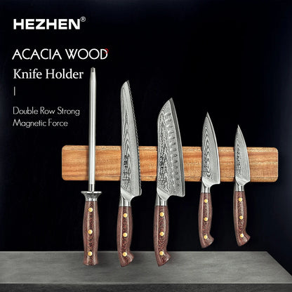 Acacia Wood Magnetic Knife Holder