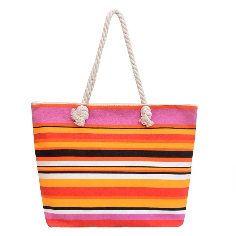Women’s Canvas Beach Bag - Printed Tote for Ladies