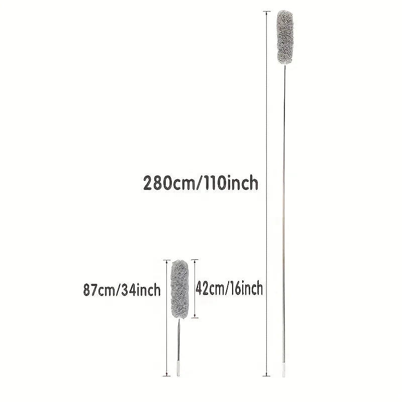 Extendable Chicken Feather Duster - Curved Ceiling Cleaning Broom