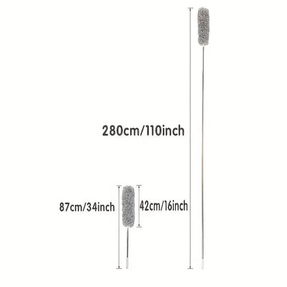 Extendable Chicken Feather Duster - Curved Ceiling Cleaning Broom
