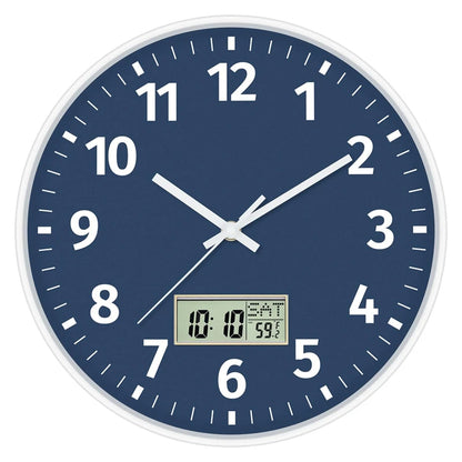 Digital Wall Clock - Time, Day, and Temperature Display
