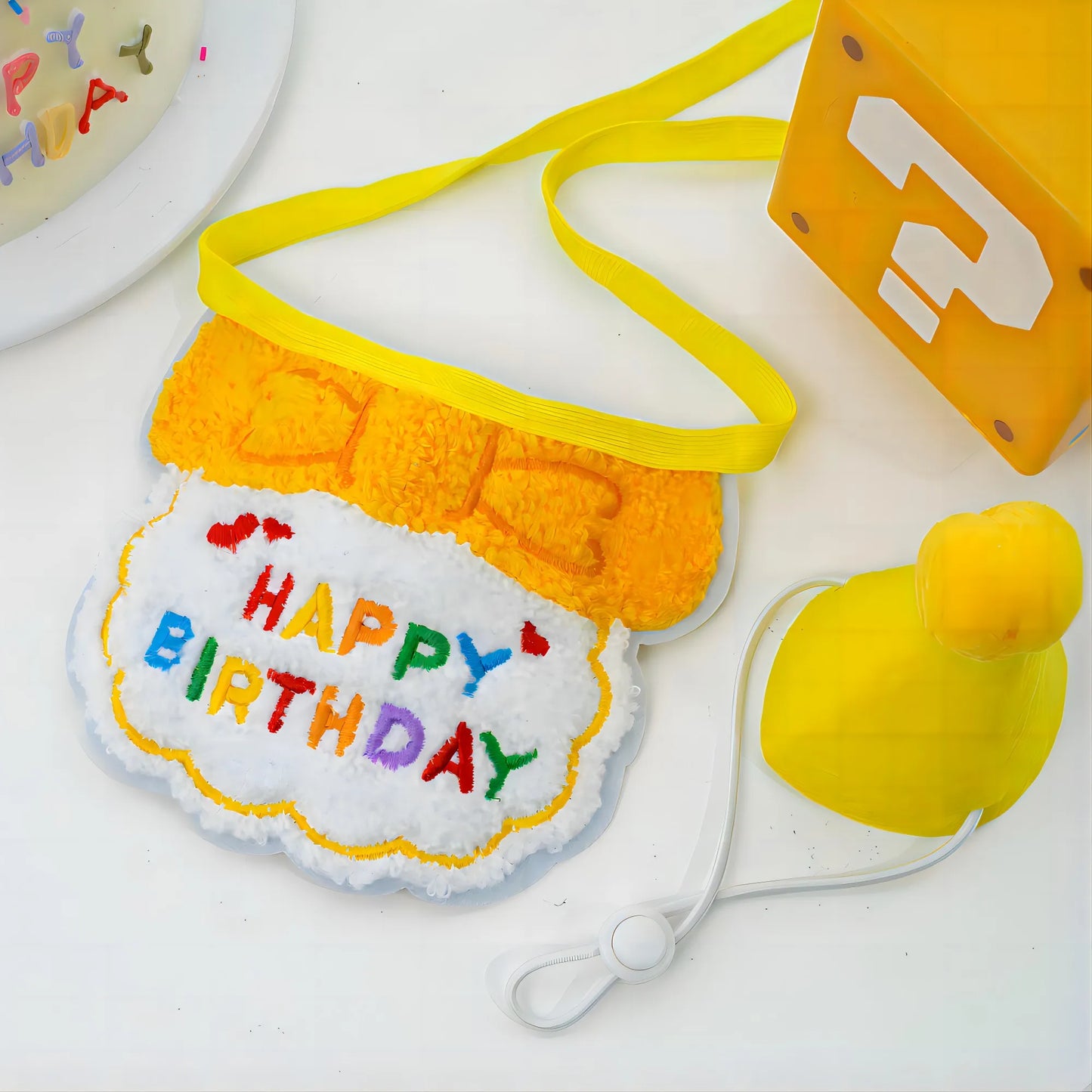 Cute Puppy Birthday Scarf & Hat Set – Perfect for Small Medium Pets