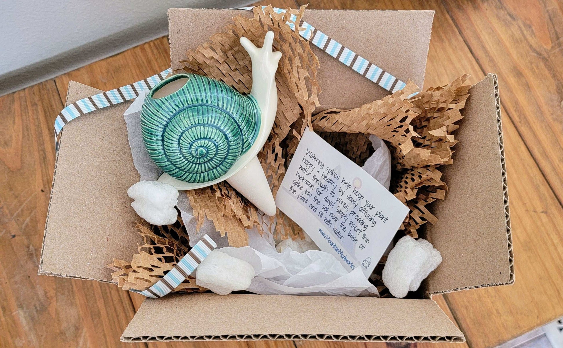 Large Snail Ceramic Plant Watering Spike