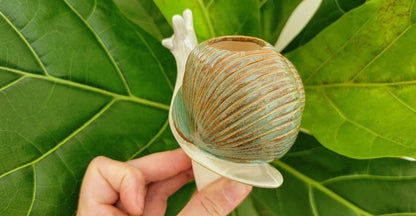 Large Snail Ceramic Plant Watering Spike