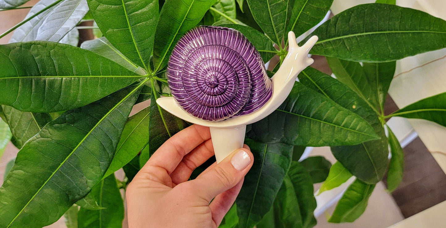 Large Snail Ceramic Plant Watering Spike
