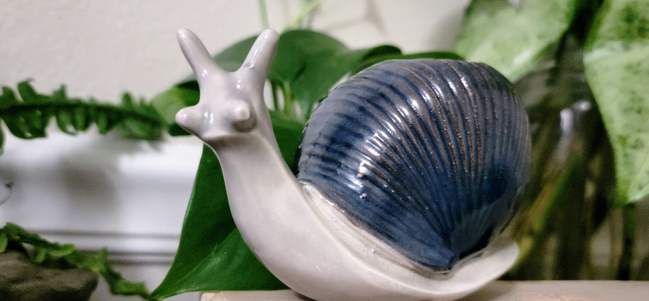 Large Snail Ceramic Plant Watering Spike